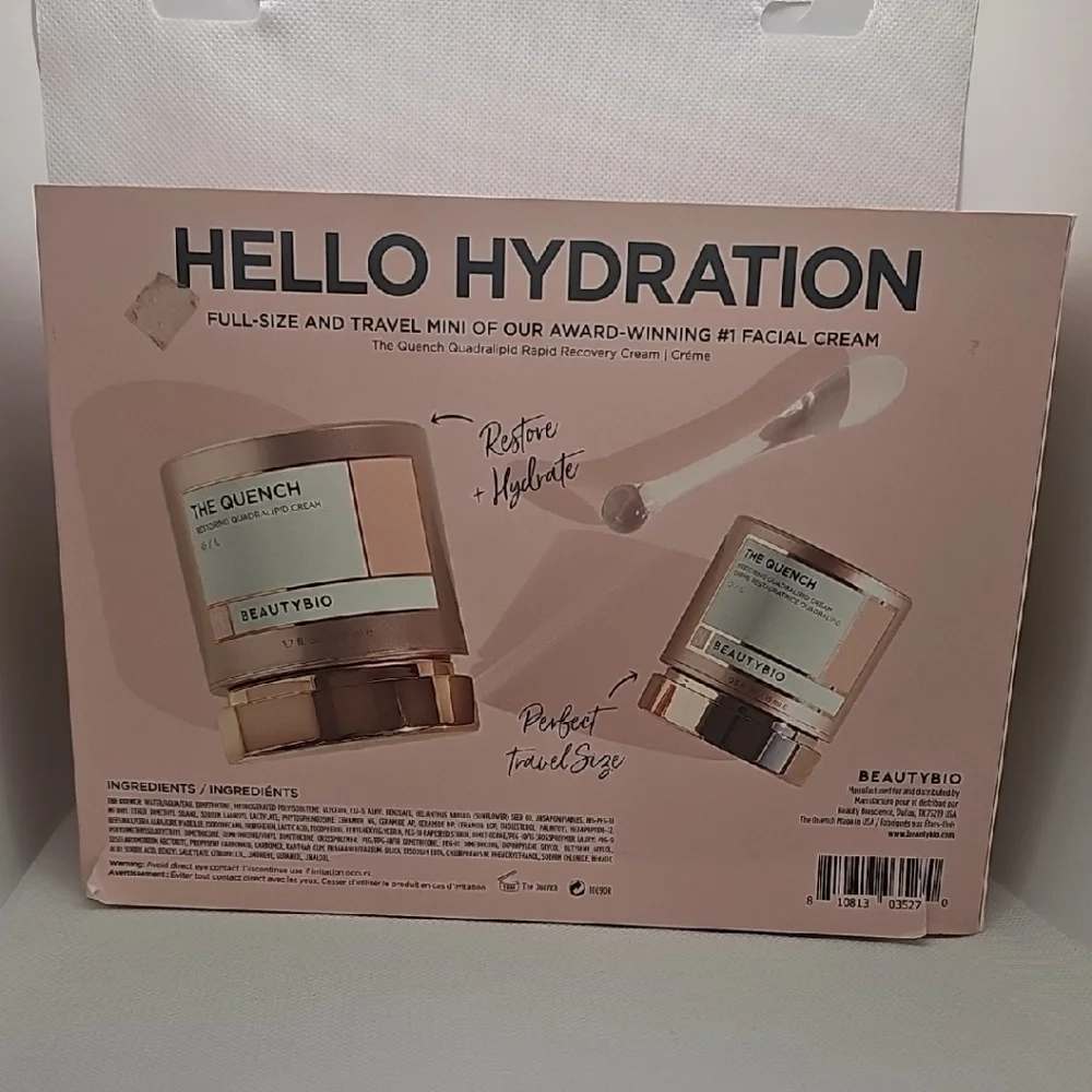 BEAUTYBIO Hello Hydration The Quench Facial Moisturizer - Pink & Rose Gold
